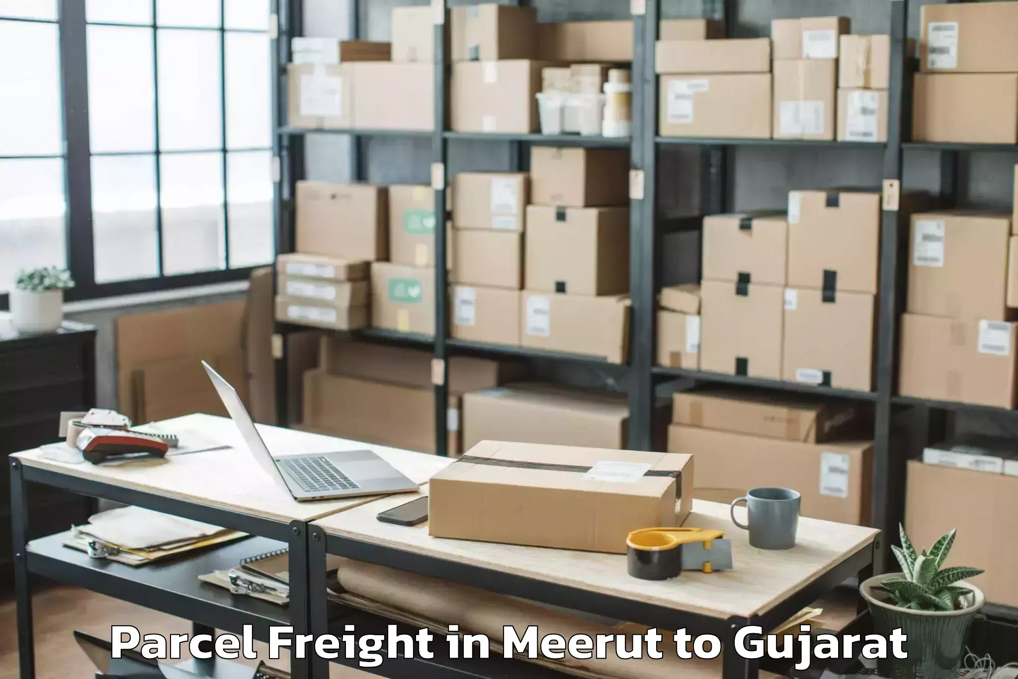 Book Meerut to Lunavada Parcel Freight Online